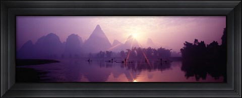 Framed China, Guilin, fishermen Print