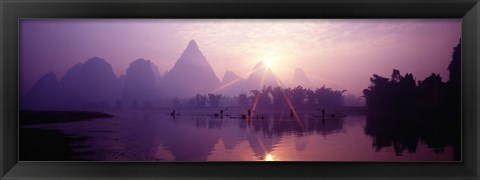 Framed China, Guilin, fishermen Print