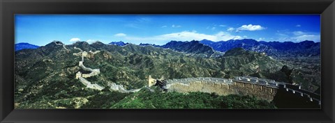 Framed Fortified wall on a mountain, Great Wall Of China, Beijing, China Print