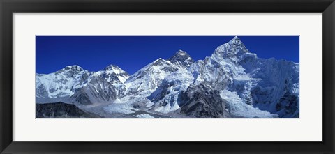 Framed Himalaya Mountains (Mt Everest), Nepal Print