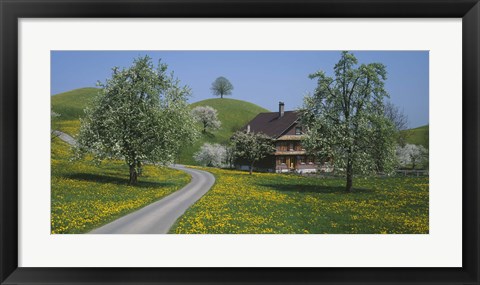 Framed road through Zug, Switzerland Print