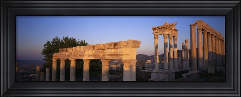 Framed Turkey, Pergamum, temple ruins Print