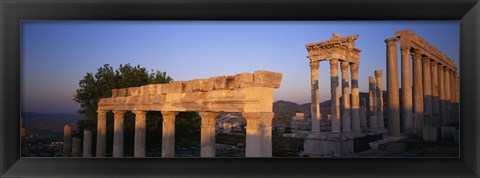 Framed Turkey, Pergamum, temple ruins Print