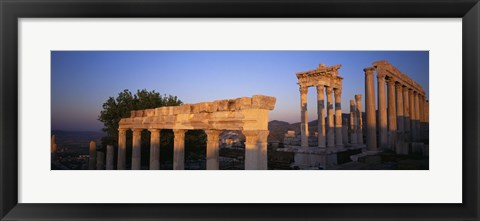 Framed Turkey, Pergamum, temple ruins Print