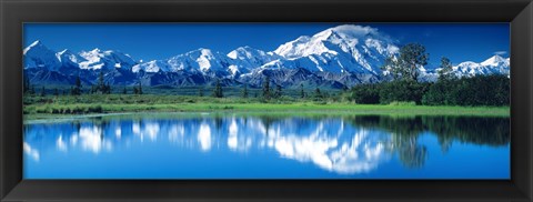 Framed Mt McKinley and Wonder Lake Denali National Park AK Print