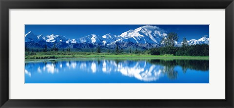 Framed Mt McKinley and Wonder Lake Denali National Park AK Print