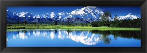 Framed Lake in Denali National Park AK Print