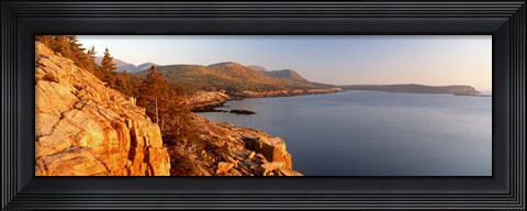 Framed High angle view of a coastline, Mount Desert Island, Acadia National Park, Maine, USA Print