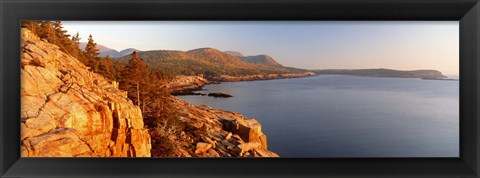 Framed High angle view of a coastline, Mount Desert Island, Acadia National Park, Maine, USA Print