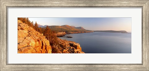 Framed High angle view of a coastline, Mount Desert Island, Acadia National Park, Maine, USA Print