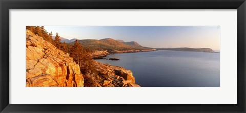 Framed High angle view of a coastline, Mount Desert Island, Acadia National Park, Maine, USA Print