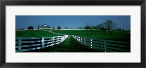 Framed USA, Kentucky, Lexington, horse farm Print