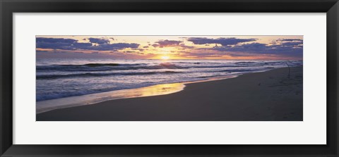 Framed Sunset over the sea, Gotska Sandon National Park, Gotska Sandon, Sweden Print
