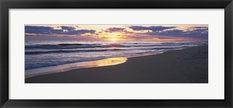 Framed Sunset over the sea, Gotska Sandon National Park, Gotska Sandon, Sweden Print