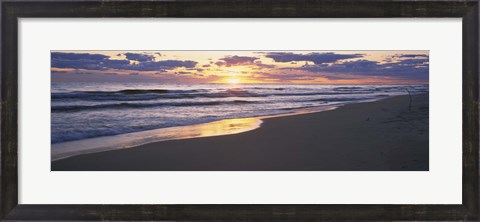 Framed Sunset over the sea, Gotska Sandon National Park, Gotska Sandon, Sweden Print