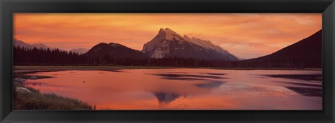 Framed Mt Rundle &amp; Vermillion Lakes Banff National Park Alberta Canada Print