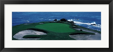 Framed Pebble Beach Golf Course 8th Green Carmel CA Print