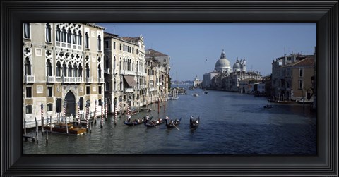 Framed Gondolas in a canal, Grand Canal, Venice, Veneto, Italy Print