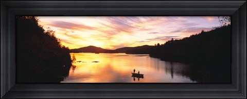Framed Sunset Saranac Lake Franklin Co Adirondack Mtns NY USA Print