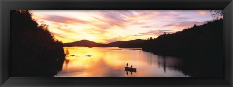 Framed Sunset Saranac Lake Franklin Co Adirondack Mtns NY USA Print