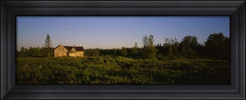 Framed Abandoned house in a field, Ellenburg, New York, USA Print