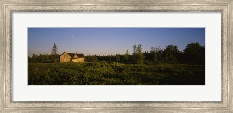Framed Abandoned house in a field, Ellenburg, New York, USA Print