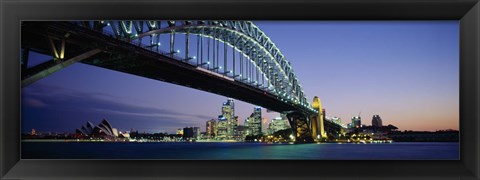 Framed Low angle view of a bridge, Sydney Harbor Bridge, Sydney, New South Wales, Australia Print