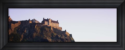 Framed Low angle view of a castle on top of a hill, Edinburgh Castle, Edinburgh, Scotland Print