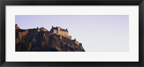 Framed Low angle view of a castle on top of a hill, Edinburgh Castle, Edinburgh, Scotland Print