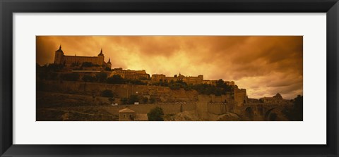 Framed Low angle view of a castle, Alcazar, Toledo, Spain Print