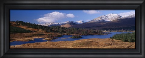 Framed Lake on mountainside, Loch Tulla, Rannoch Moor, Argyll, Scotland Print
