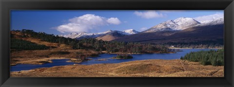 Framed Lake on mountainside, Loch Tulla, Rannoch Moor, Argyll, Scotland Print