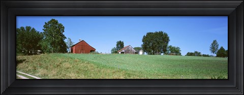 Framed Barn in a field, Missouri, USA Print