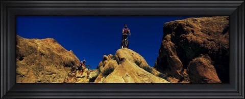 Framed Mountain Bikers CA USA Print