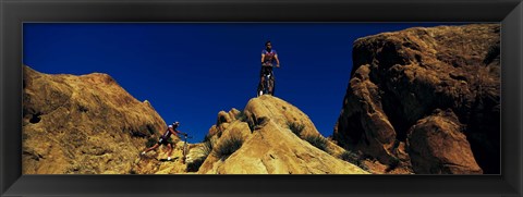Framed Mountain Bikers CA USA Print