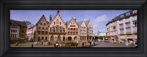Framed Roemer Square, Frankfurt, Germany Print