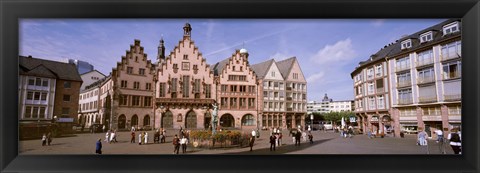 Framed Roemer Square, Frankfurt, Germany Print