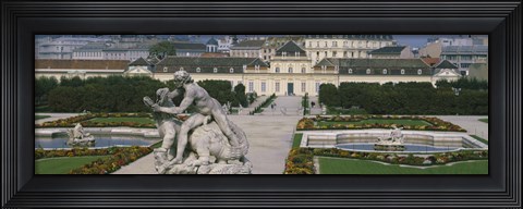 Framed Garden in front of a palace, Belvedere Gardens, Vienna, Austria Print