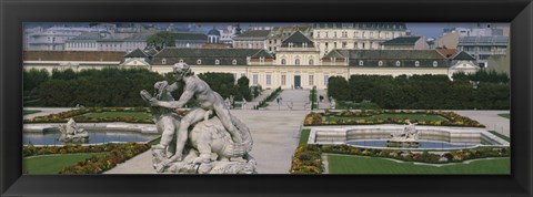 Framed Garden in front of a palace, Belvedere Gardens, Vienna, Austria Print
