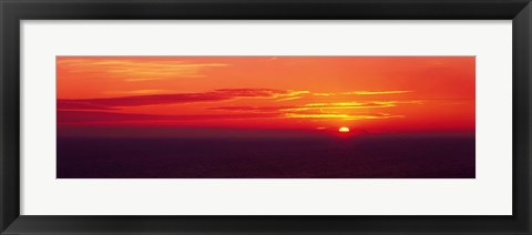 Framed Sunrise Lake Michigan USA Print