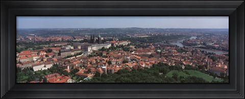 Framed Aerial view of a cityscape, Prague, Czech Republic Print