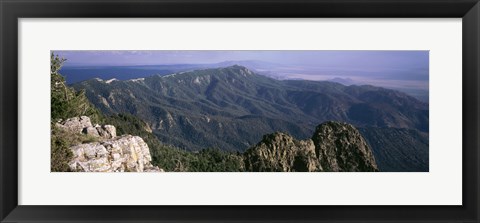 Framed Sandia Mountains, Albuquerque, New Mexico, USA Print