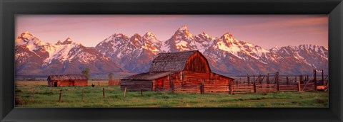 Framed Barn Grand Teton National Park WY USA Print