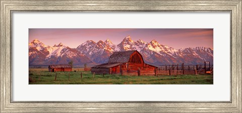 Framed Barn Grand Teton National Park WY USA Print