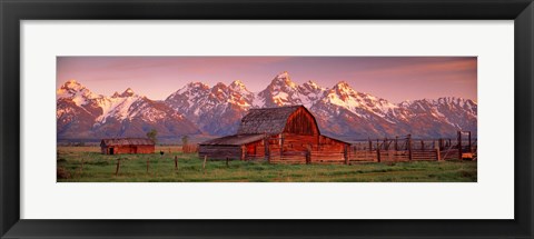 Framed Barn Grand Teton National Park WY USA Print