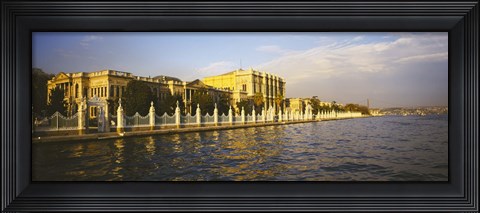 Framed Palace at the waterfront, Dolmabahce Palace, Bosphorus, Istanbul, Turkey Print