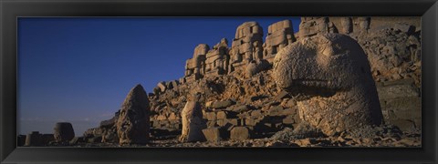 Framed Rocks on a cliff, Mount Nemrut, Nemrud Dagh, Cappadocia, Antolia, Turkey Print