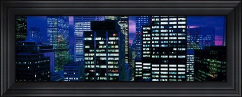Framed Downtown buildings Toronto Ontario Canada Print