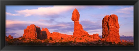 Framed Red rock formations, Arches National Park, Utah Print