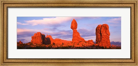 Framed Red rock formations, Arches National Park, Utah Print